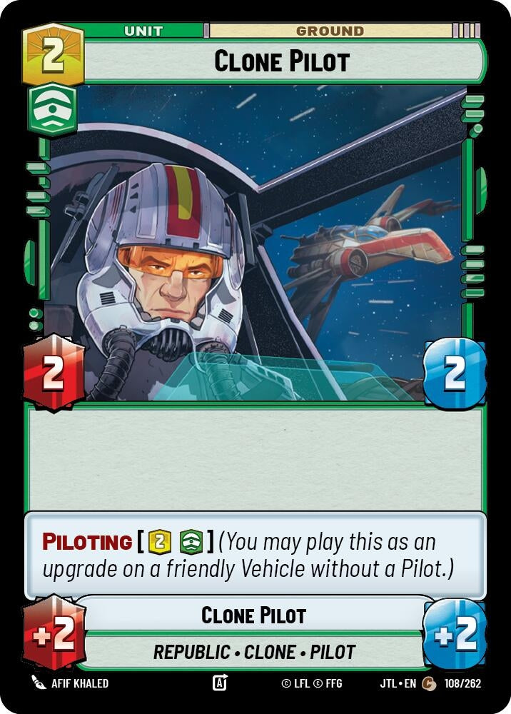 Image for Clone Pilot (108/262) (Jump to Lightspeed) - Star Wars: Unlimited