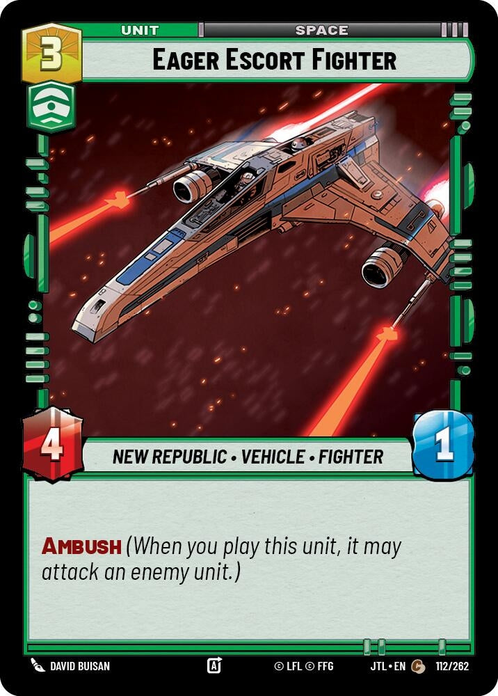 Image for Eager Escort Fighter (112/262) (Jump to Lightspeed) - Star Wars: Unlimited