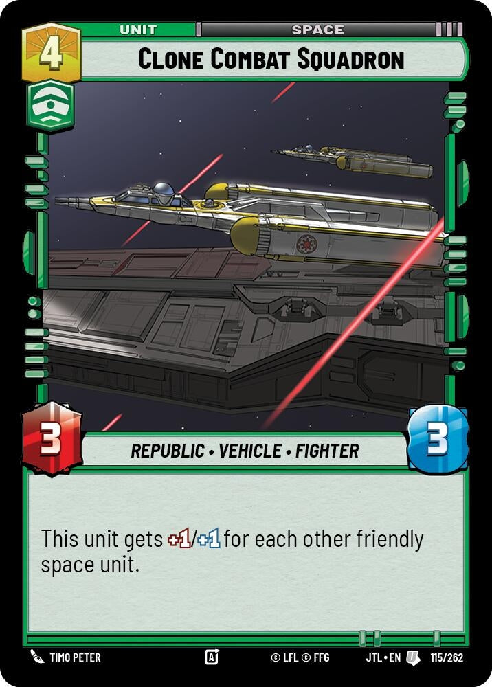 Image for Clone Combat Squadron (115/262) (Jump to Lightspeed) - Star Wars: Unlimited