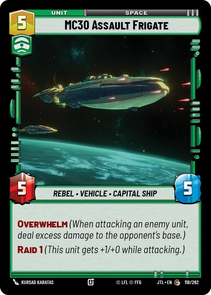 Image for MC30 Assault Frigate (118/262) (Jump to Lightspeed) - Star Wars: Unlimited