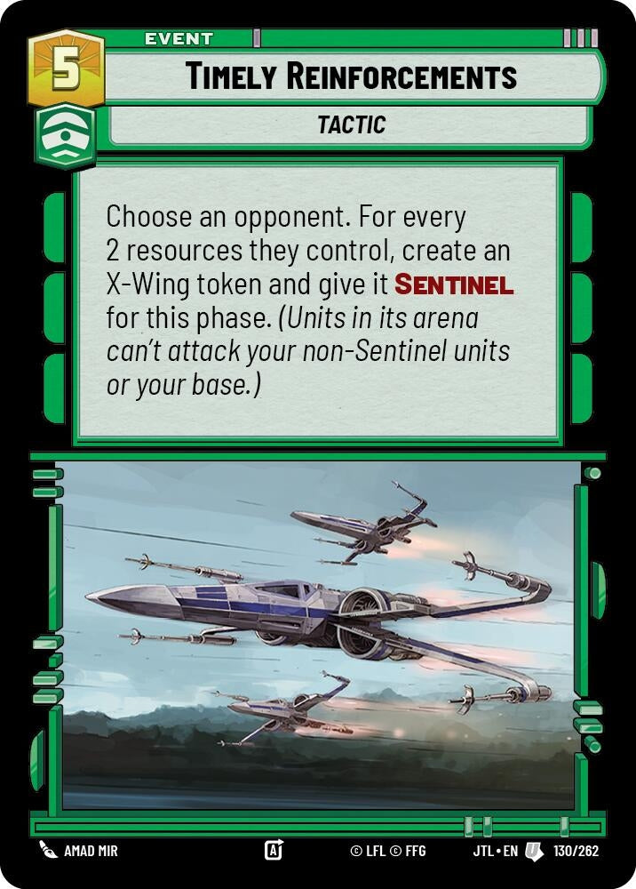 Image for Timely Reinforcements (130/262) (Jump to Lightspeed) - Star Wars: Unlimited