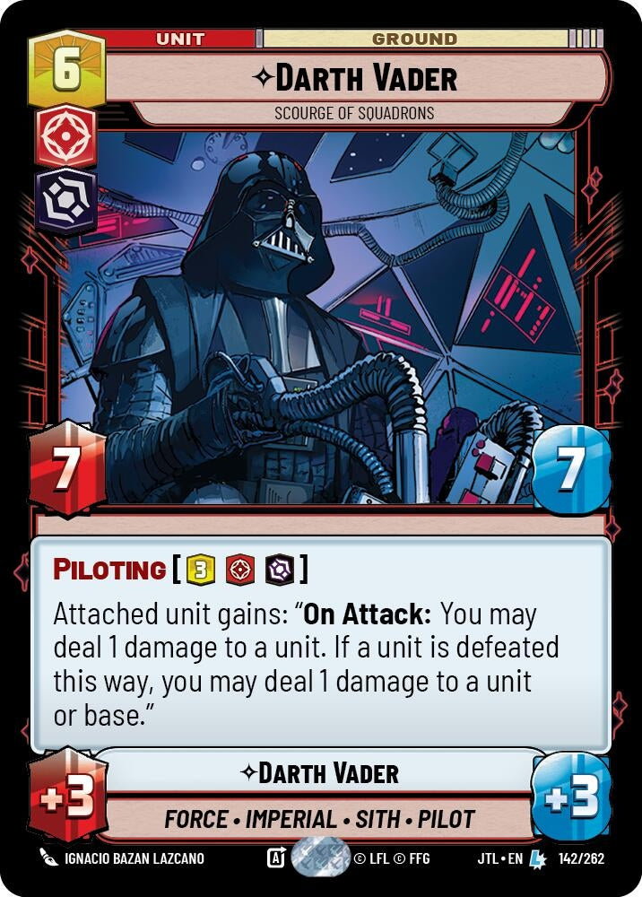 Image for Darth Vader - Scourge of Squadrons (142/262) (Jump to Lightspeed) - Star Wars: Unlimited