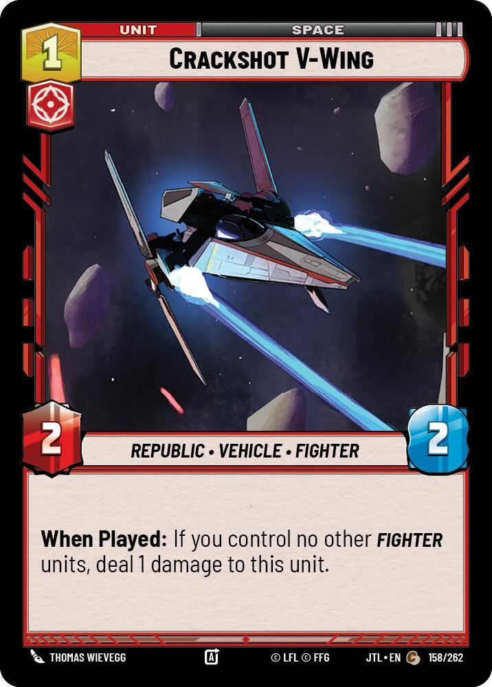 Image for Crackshot V-Wing (158/262) (Jump to Lightspeed) - Star Wars: Unlimited