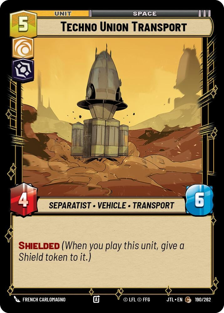 Image for Techno Union Transport (190/262) (Jump to Lightspeed) - Star Wars: Unlimited