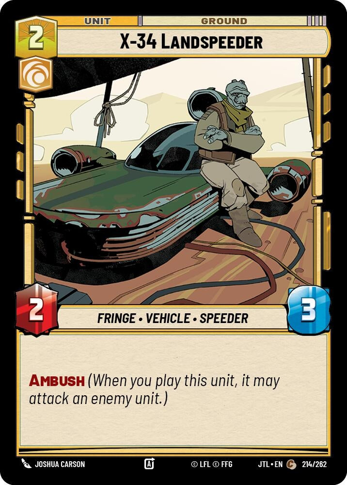 Image for X-34 Landspeeder (214/262) (Jump to Lightspeed) - Star Wars: Unlimited