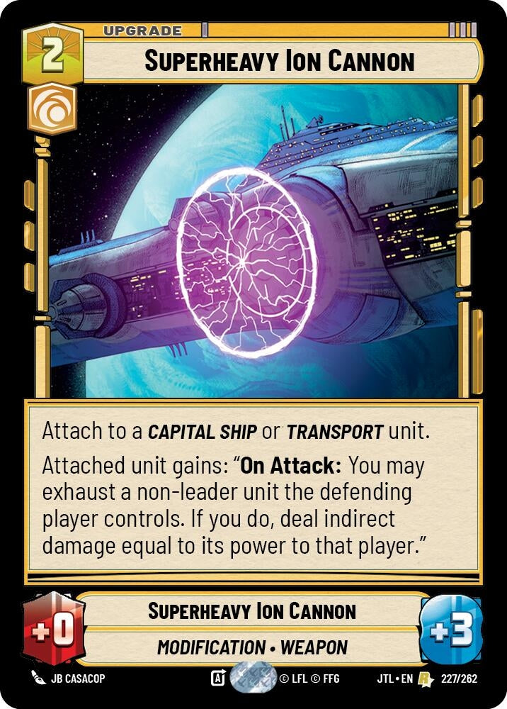 Image for Superheavy Ion Cannon (227/262) (Jump to Lightspeed) - Star Wars: Unlimited