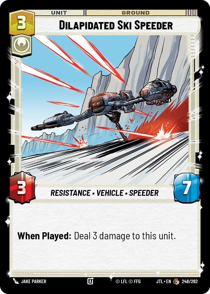 Image for Dilapidated Ski Speeder (248/262) (Jump to Lightspeed) - Star Wars: Unlimited