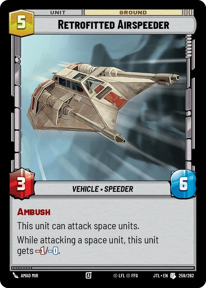 Image for Retrofitted Airspeeder (259/262) (Jump to Lightspeed) - Star Wars: Unlimited