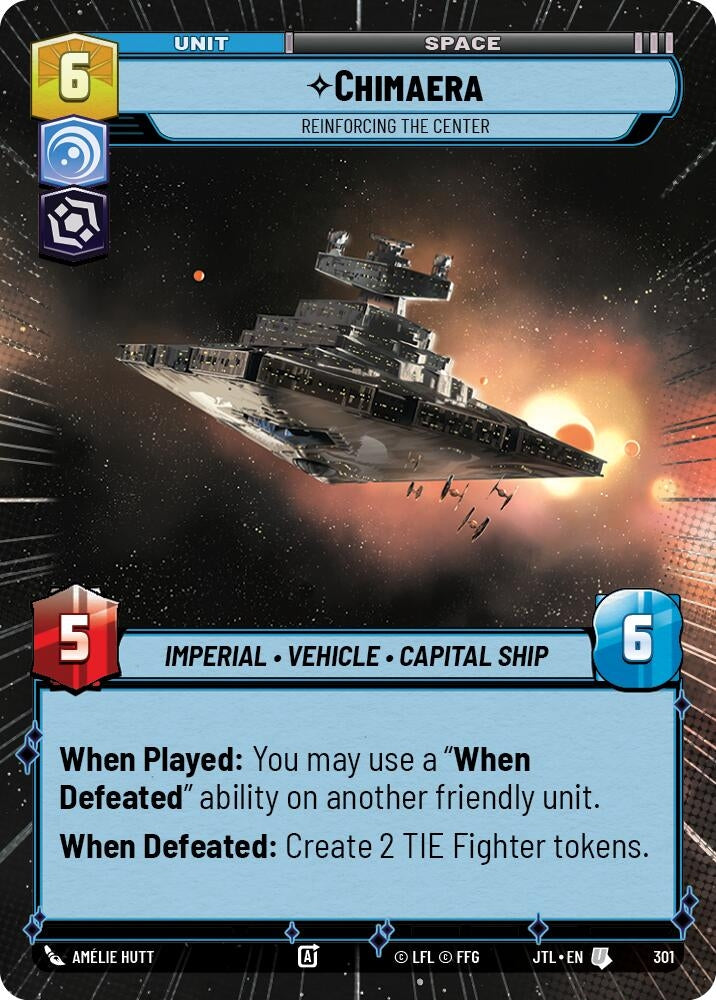 Image for Chimaera - Reinforcing the Center (Hyperspace) (301) (Jump to Lightspeed) - Star Wars: Unlimited