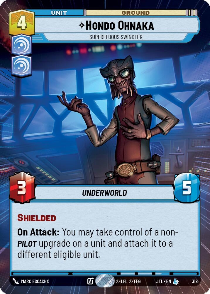 Image for Hondo Ohnaka - Superfluous Swindler (Hyperspace) (318) (Jump to Lightspeed) - Star Wars: Unlimited