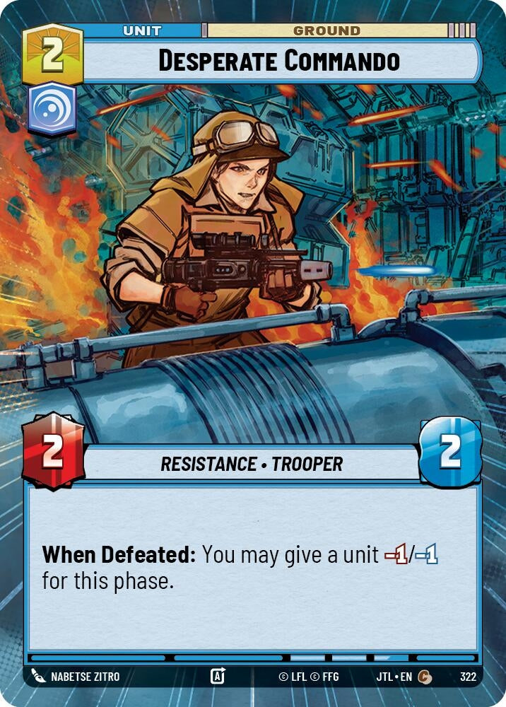 Image for Desperate Commando (Hyperspace) (322) (Jump to Lightspeed) - Star Wars: Unlimited