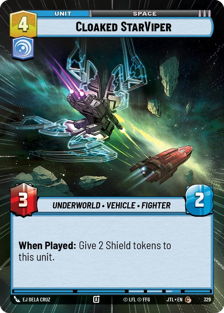 Image for Cloaked StarViper (Hyperspace) (329) (Jump to Lightspeed) - Star Wars: Unlimited