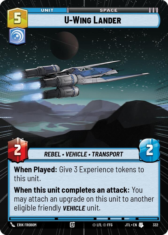 Image for U-Wing Lander (Hyperspace) (332) (Jump to Lightspeed) - Star Wars: Unlimited