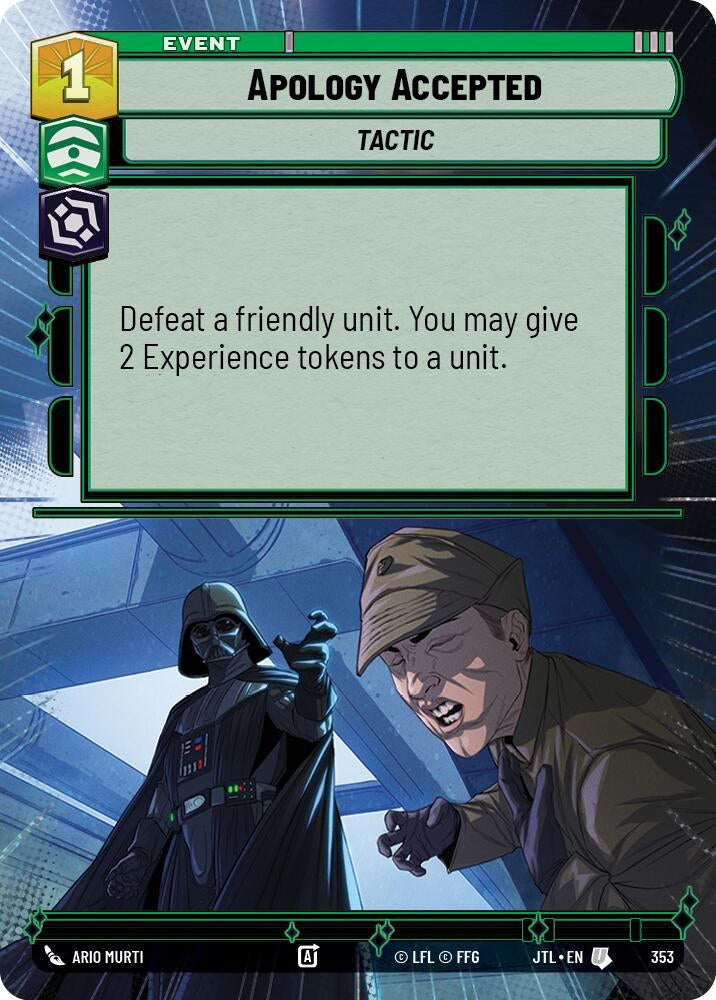 Image for Apology Accepted (Hyperspace) (353) (Jump to Lightspeed) - Star Wars: Unlimited