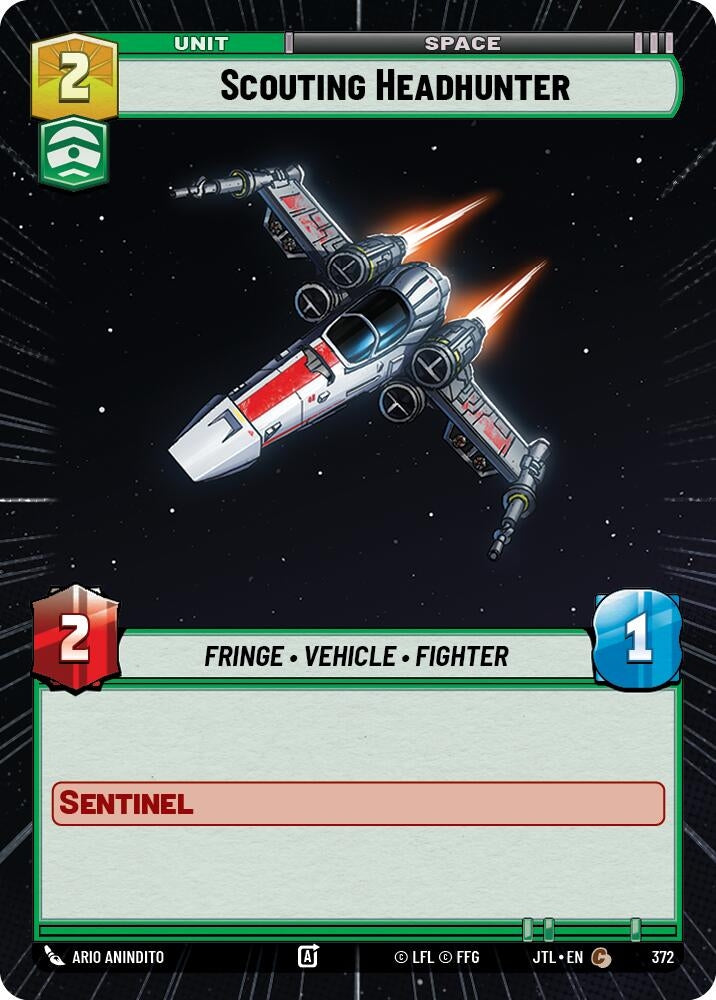 Image for Scouting Headhunter (Hyperspace) (372) (Jump to Lightspeed) - Star Wars: Unlimited