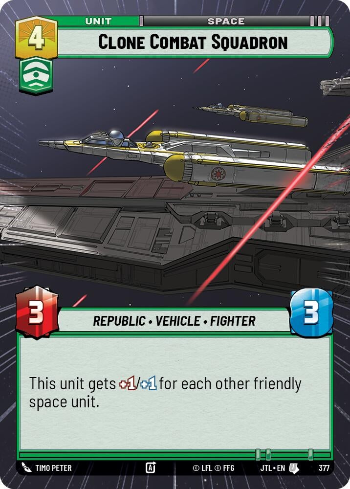 Image for Clone Combat Squadron (Hyperspace) (377) (Jump to Lightspeed) - Star Wars: Unlimited