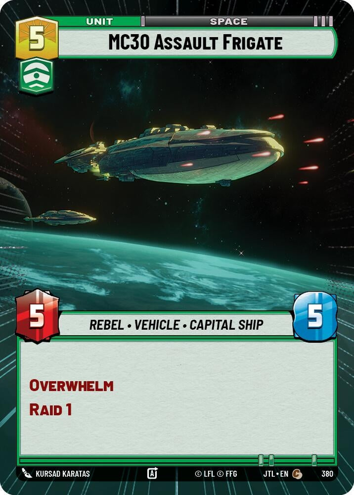 Image for MC30 Assault Frigate (Hyperspace) (380) (Jump to Lightspeed) - Star Wars: Unlimited