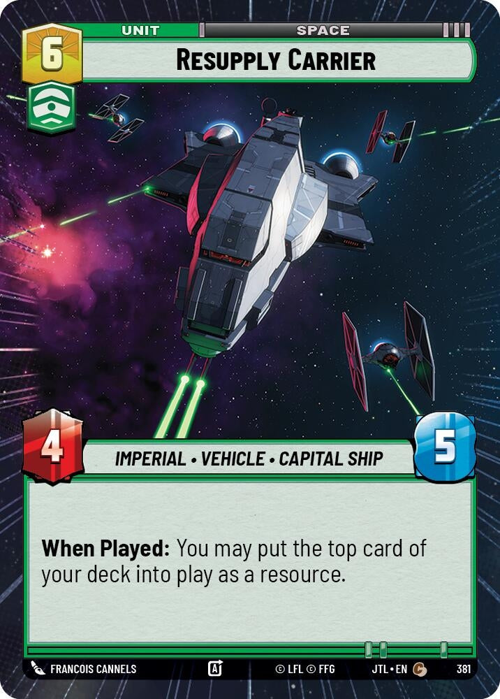 Image for Resupply Carrier (Hyperspace) (381) (Jump to Lightspeed) - Star Wars: Unlimited