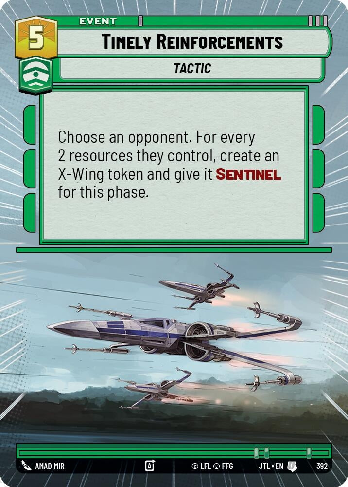 Image for Timely Reinforcements (Hyperspace) (392) (Jump to Lightspeed) - Star Wars: Unlimited