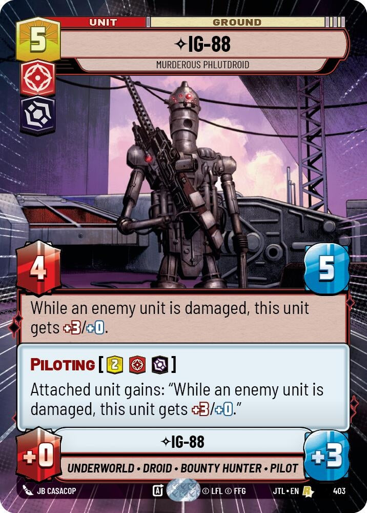 Image for IG-88 - Murderous Phlutdroid (Hyperspace) (403) (Jump to Lightspeed) - Star Wars: Unlimited