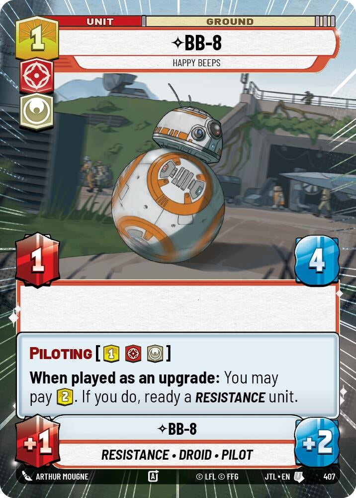Image for BB-8 - Happy Beeps (Hyperspace) (407) (Jump to Lightspeed) - Star Wars: Unlimited