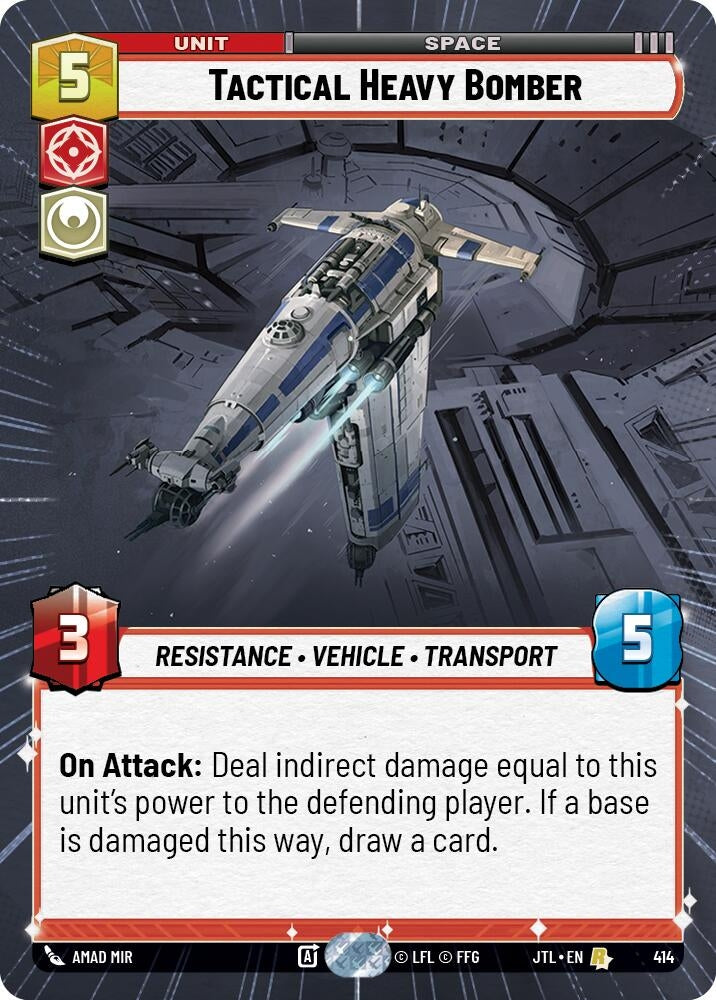 Image for Tactical Heavy Bomber (Hyperspace) (414) (Jump to Lightspeed) - Star Wars: Unlimited