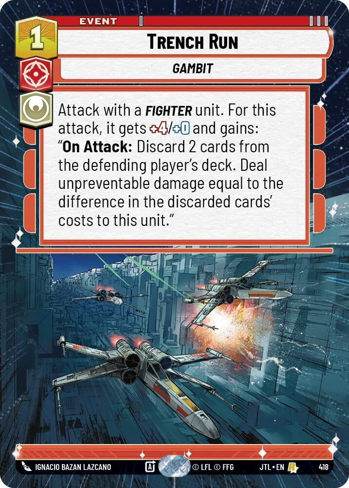 Image for Trench Run (Hyperspace) (418) (Jump to Lightspeed) - Star Wars: Unlimited