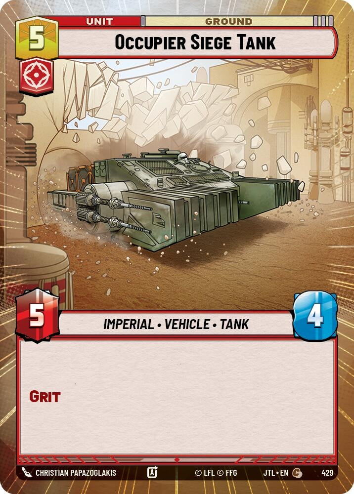 Image for Occupier Siege Tank (Hyperspace) (429) (Jump to Lightspeed) - Star Wars: Unlimited