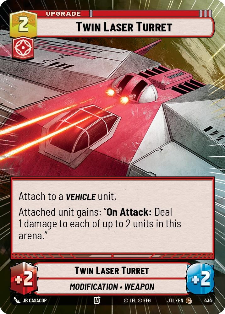 Image for Twin Laser Turret (Hyperspace) (434) (Jump to Lightspeed) - Star Wars: Unlimited