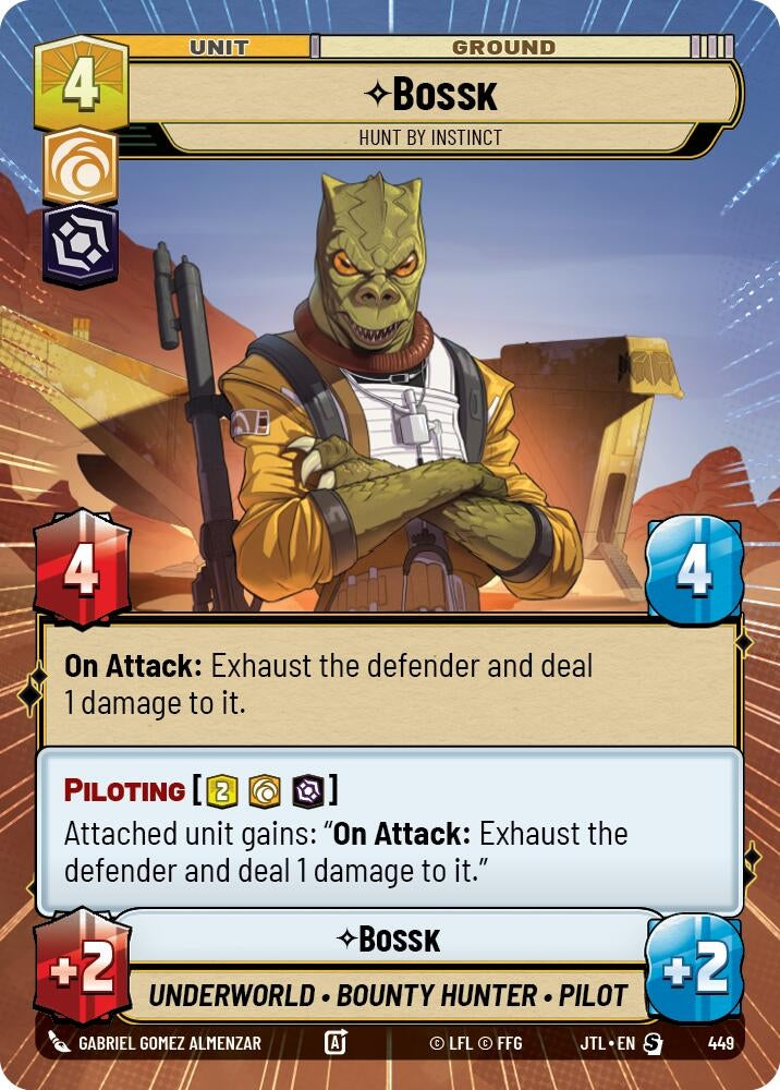 Image for Bossk - Hunt By Instinct (Hyperspace) (449) (Jump to Lightspeed) - Star Wars: Unlimited
