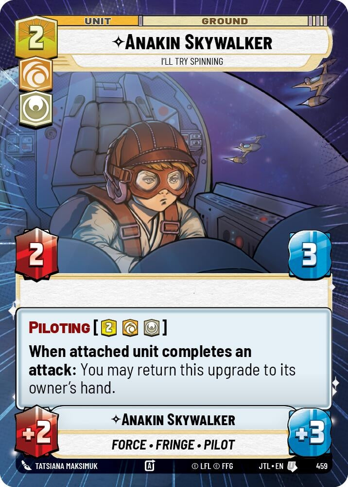Image for Anakin Skywalker - I'll Try Spinning (Hyperspace) (459) (Jump to Lightspeed) - Star Wars: Unlimited