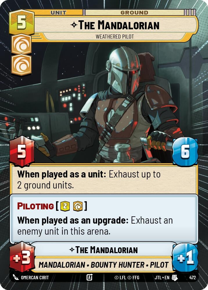 Image for The Mandalorian - Weathered Pilot (Hyperspace) (472) (Jump to Lightspeed) - Star Wars: Unlimited