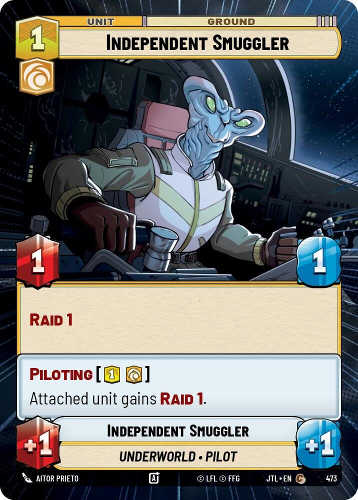 Image for Independent Smuggler (Hyperspace) (473) (Jump to Lightspeed) - Star Wars: Unlimited
