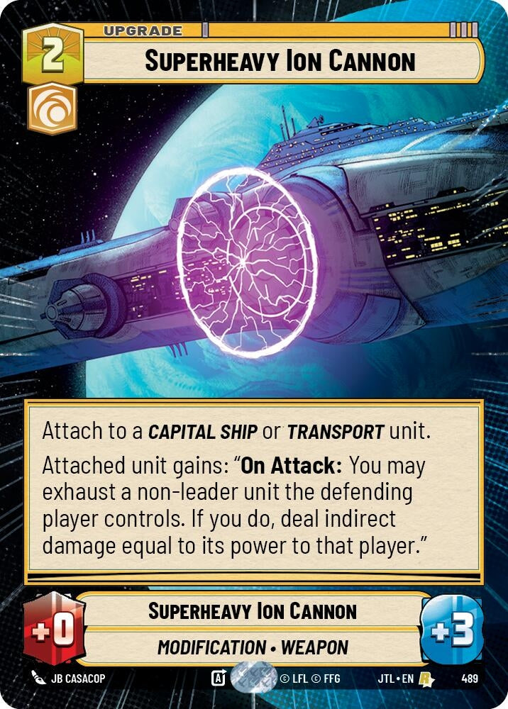Image for Superheavy Ion Cannon (Hyperspace) (489) (Jump to Lightspeed) - Star Wars: Unlimited