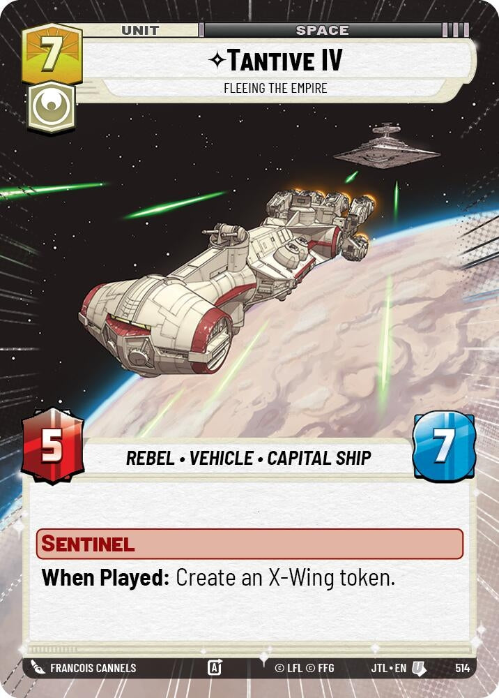 Image for Tantive IV - Fleeing the Empire (Hyperspace) (514) (Jump to Lightspeed) - Star Wars: Unlimited