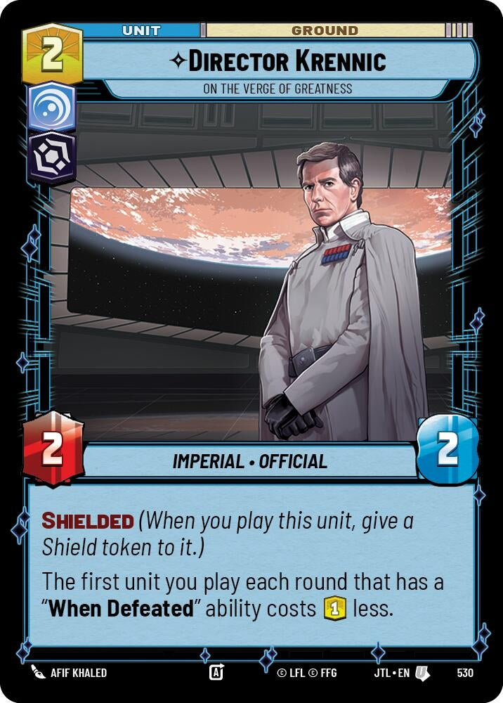 Image for Director Krennic - On the Verge of Greatness (Foil) (530) (Jump to Lightspeed) - Star Wars: Unlimited