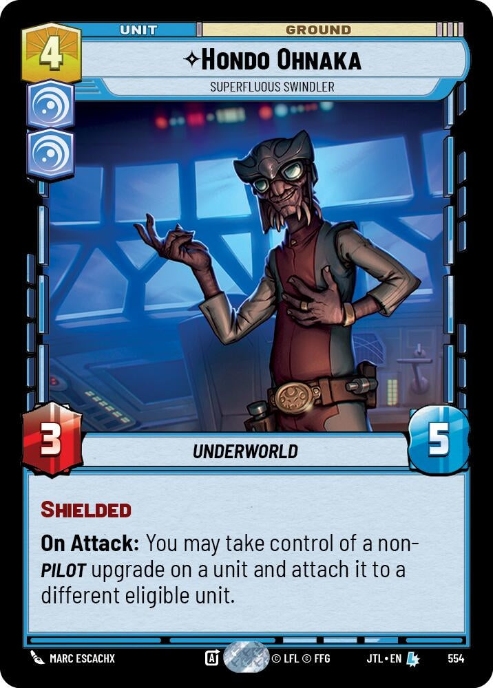 Image for Hondo Ohnaka - Superfluous Swindler (Foil) (554) (Jump to Lightspeed) - Star Wars: Unlimited