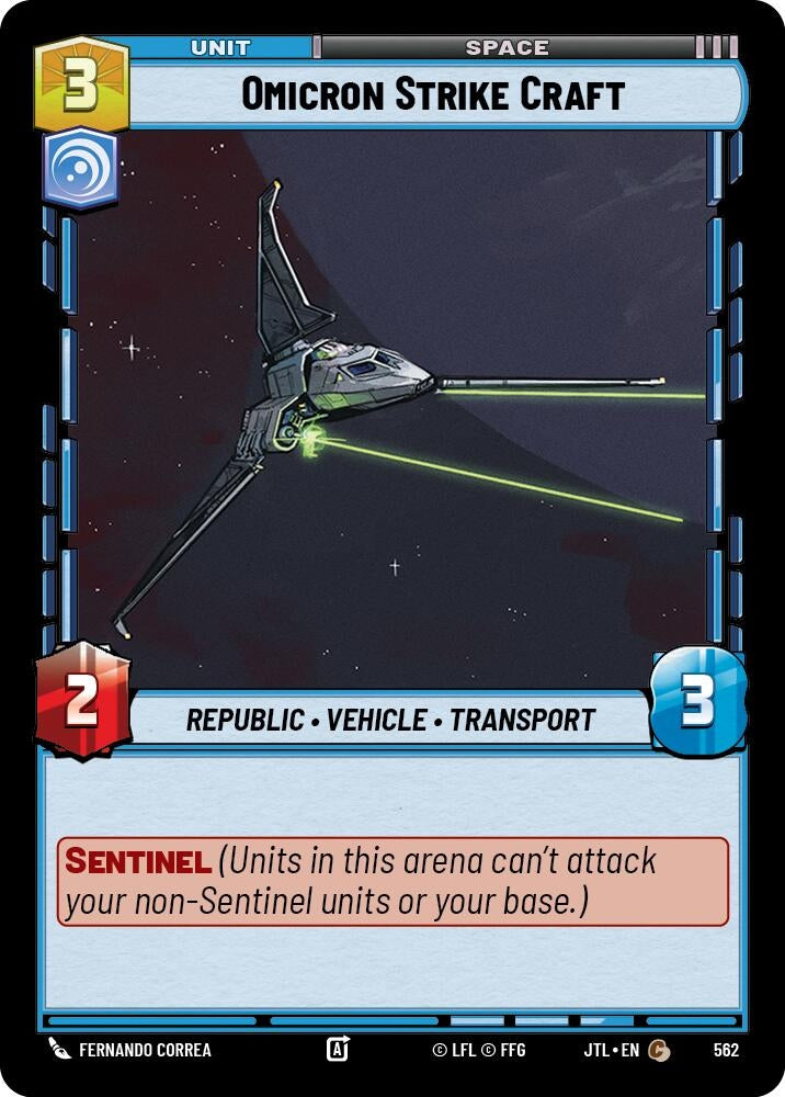 Image for Omicron Strike Craft (Foil) (562) (Jump to Lightspeed) - Star Wars: Unlimited