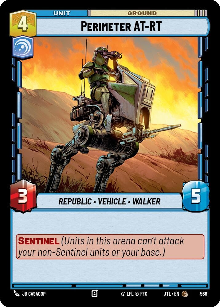 Image for Perimeter AT-RT (Foil) (566) (Jump to Lightspeed) - Star Wars: Unlimited