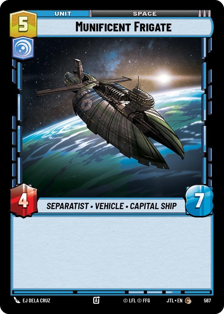 Image for Munificent Frigate (Foil) (567) (Jump to Lightspeed) - Star Wars: Unlimited