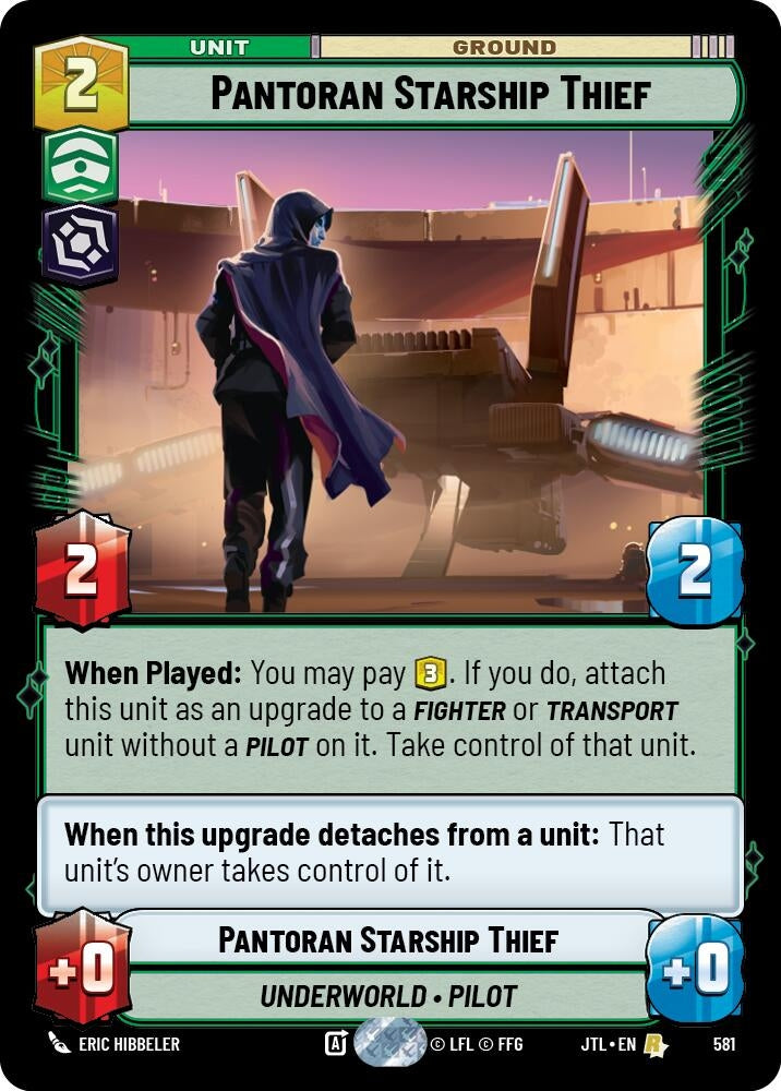 Image for Pantoran Starship Thief (Foil) (581) (Jump to Lightspeed) - Star Wars: Unlimited