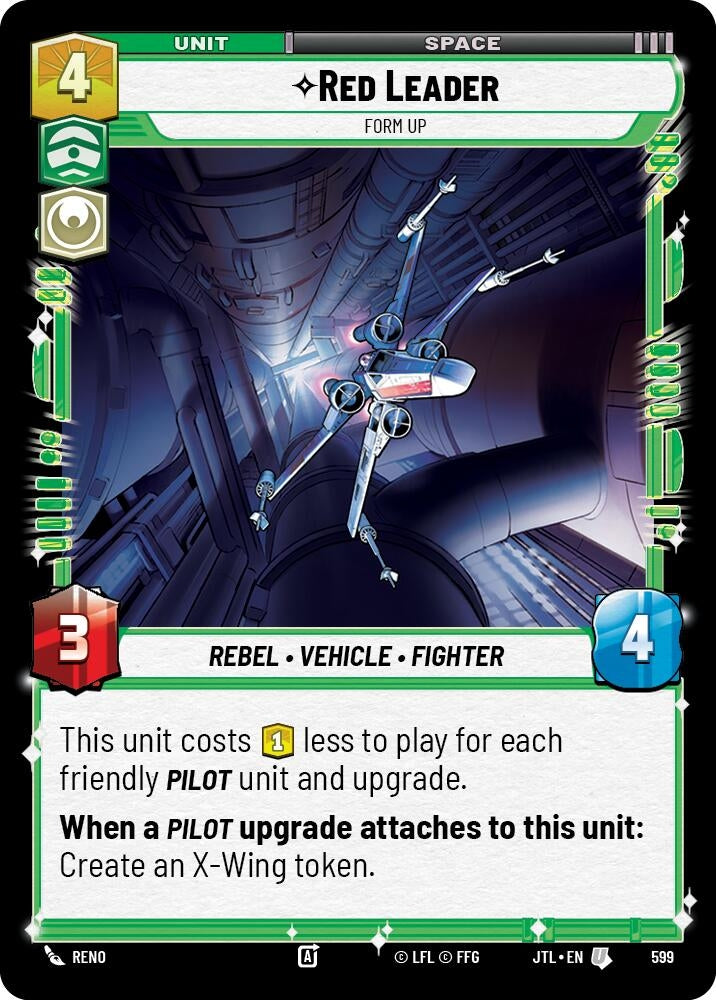 Image for Red Leader - Form Up (Foil) (599) (Jump to Lightspeed) - Star Wars: Unlimited