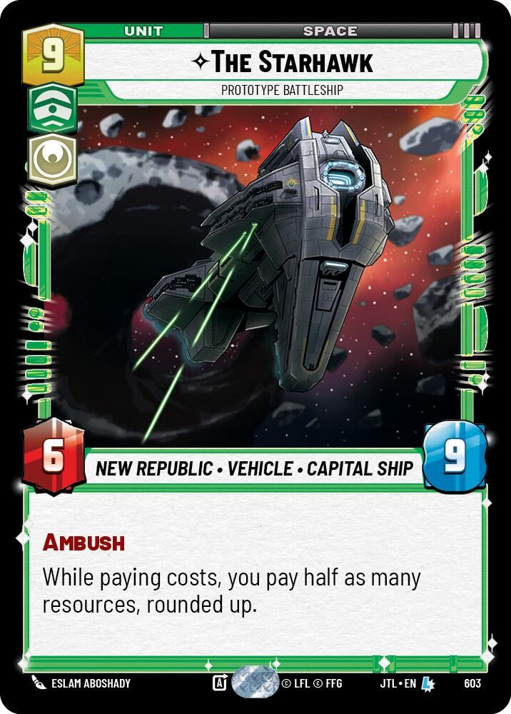 Image for The Starhawk - Prototype Battleship (Foil) (603) (Jump to Lightspeed) - Star Wars: Unlimited