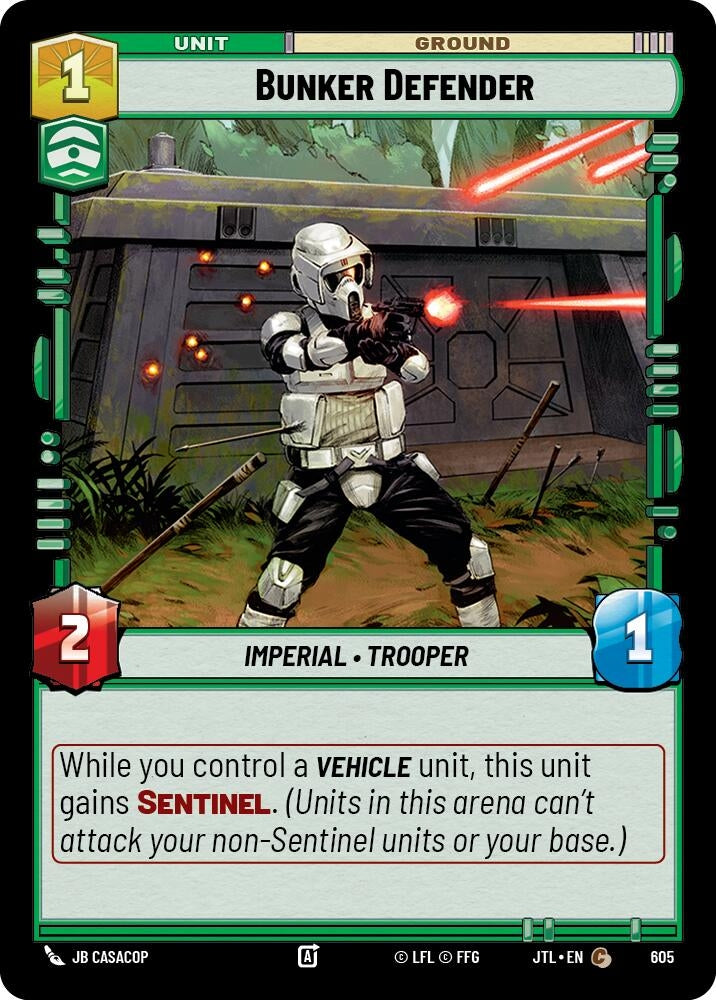 Image for Bunker Defender (Foil) (605) (Jump to Lightspeed) - Star Wars: Unlimited