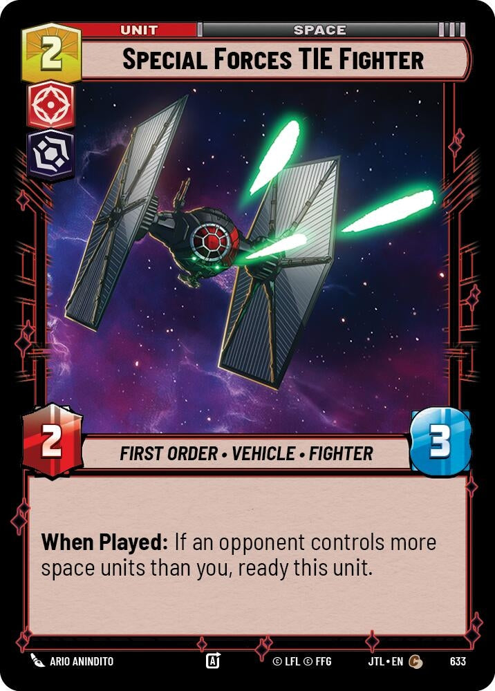 Image for Special Forces TIE Fighter (Foil) (633) (Jump to Lightspeed) - Star Wars: Unlimited