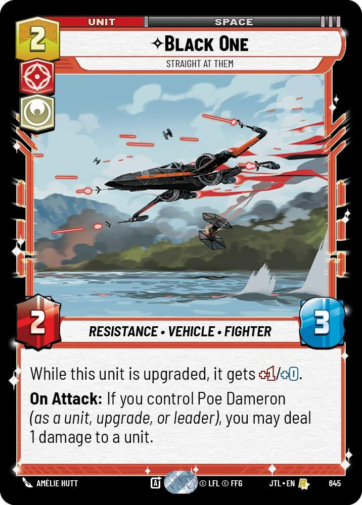 Image for Black One - Straight At Them (Foil) (645) (Jump to Lightspeed) - Star Wars: Unlimited