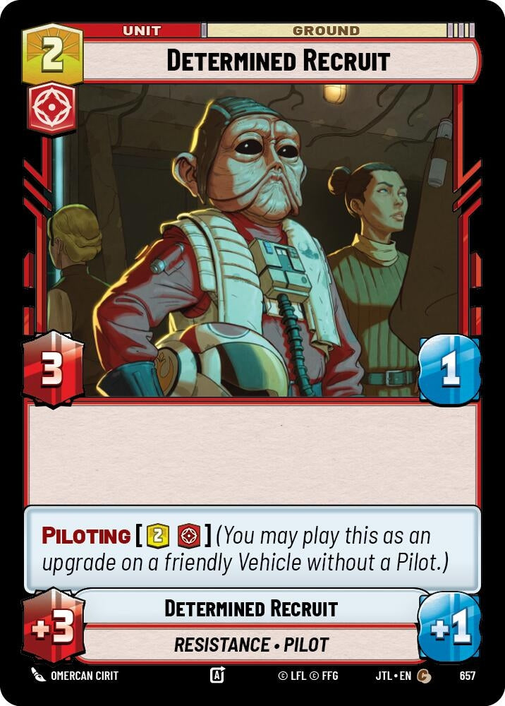 Image for Determined Recruit (Foil) (657) (Jump to Lightspeed) - Star Wars: Unlimited