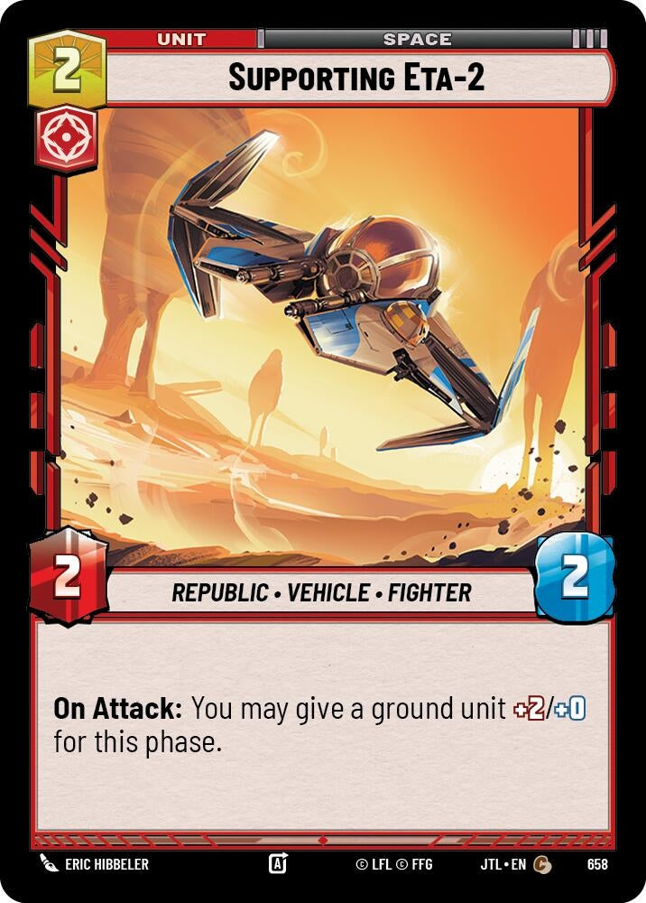 Image for Supporting Eta-2 (Foil) (658) (Jump to Lightspeed) - Star Wars: Unlimited