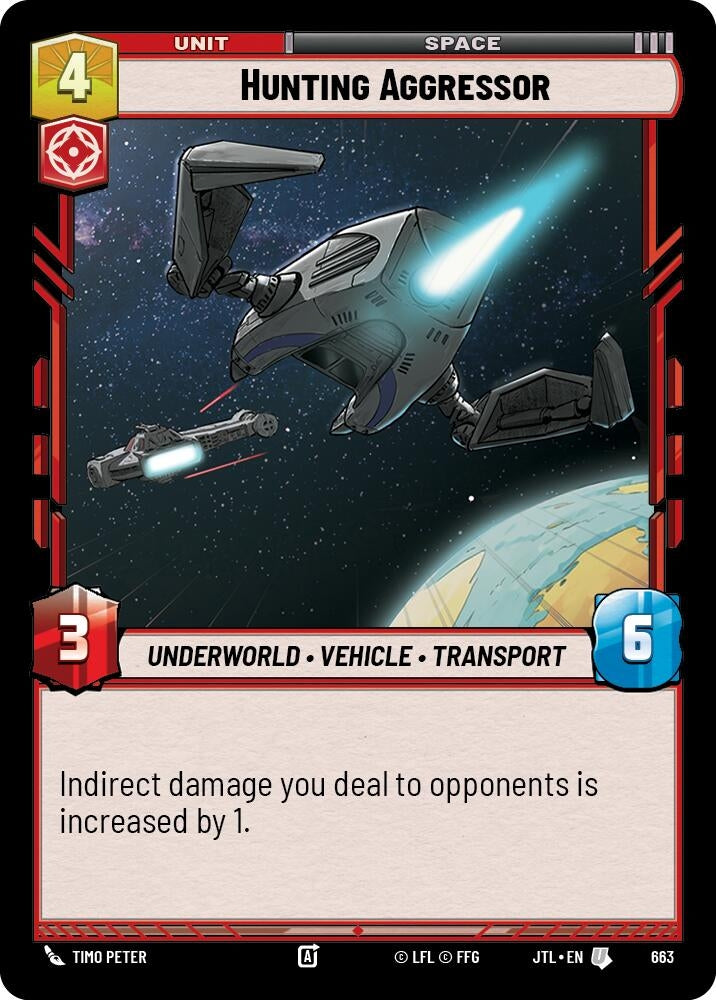 Image for Hunting Aggressor (Foil) (663) (Jump to Lightspeed) - Star Wars: Unlimited