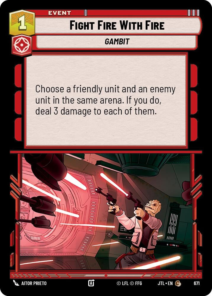 Image for Fight Fire With Fire (Foil) (671) (Jump to Lightspeed) - Star Wars: Unlimited